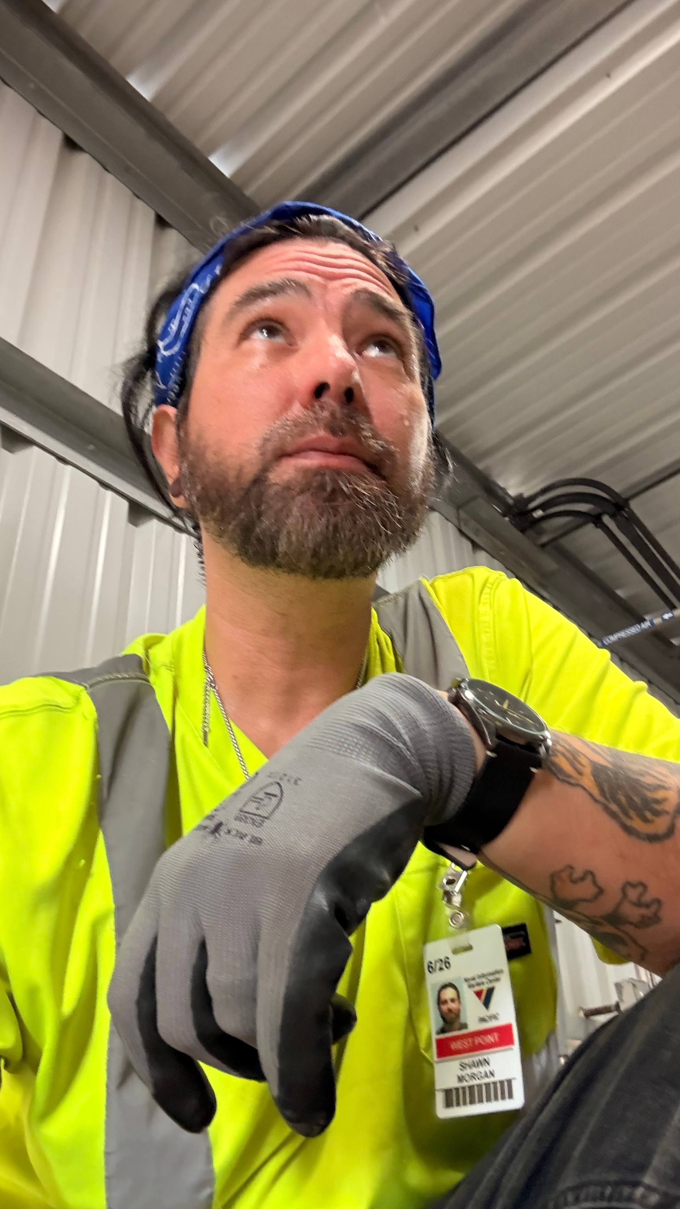 Electrical contractor on site